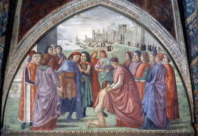 San Francesco che rinuncia alla sua eredità, da un ciclo della Vita di San Francesco, 1486 da Domenico Ghirlandaio
